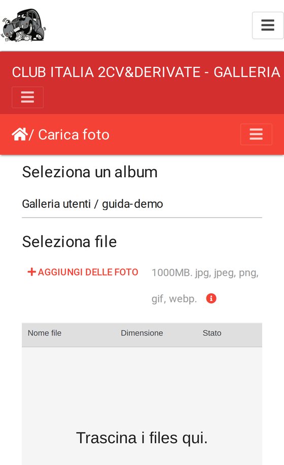La schermata di caricamento vista dal telefono